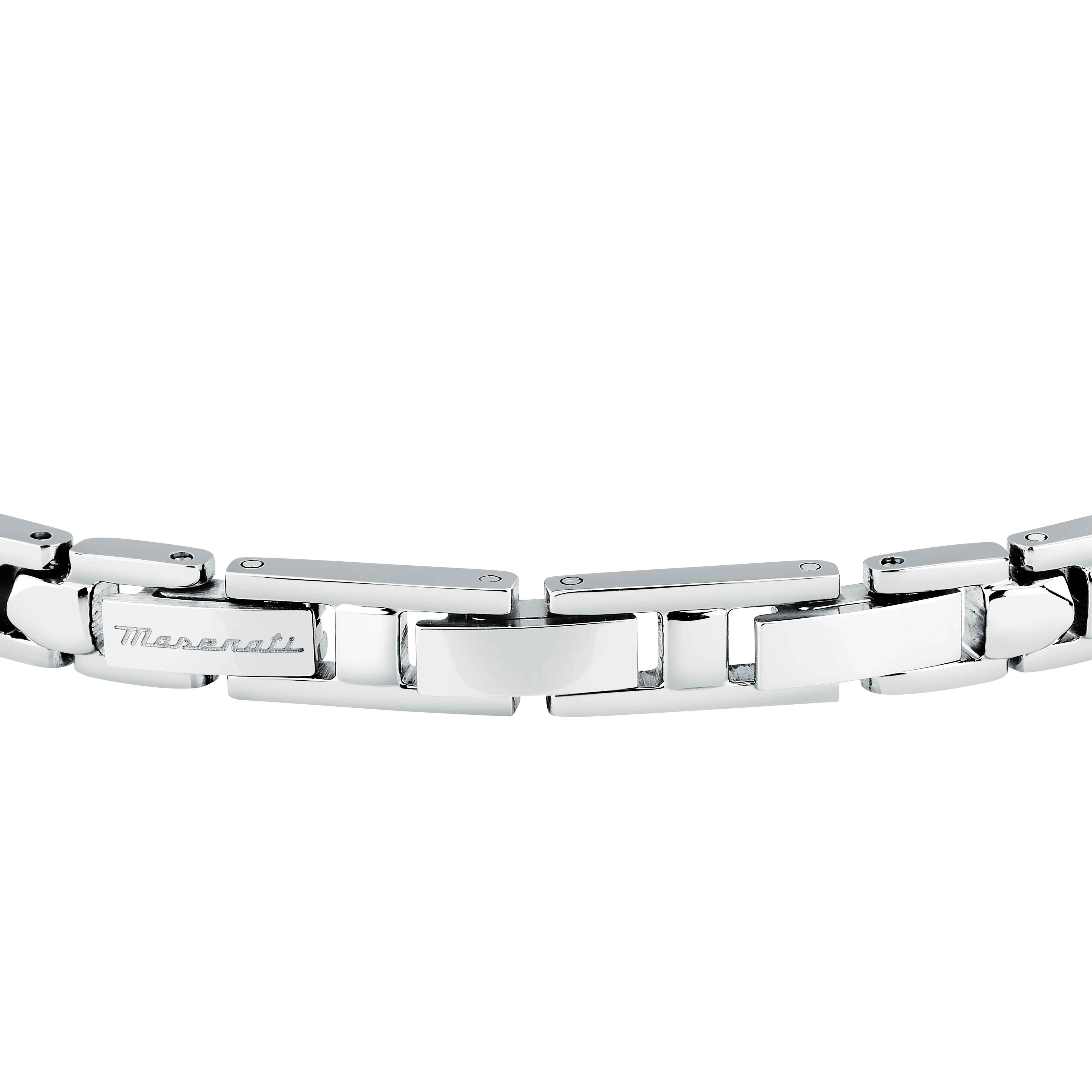 Bracciale Uomo Maserati Acciaio Ceramica Nera Logo Tridente JM224ATZ40